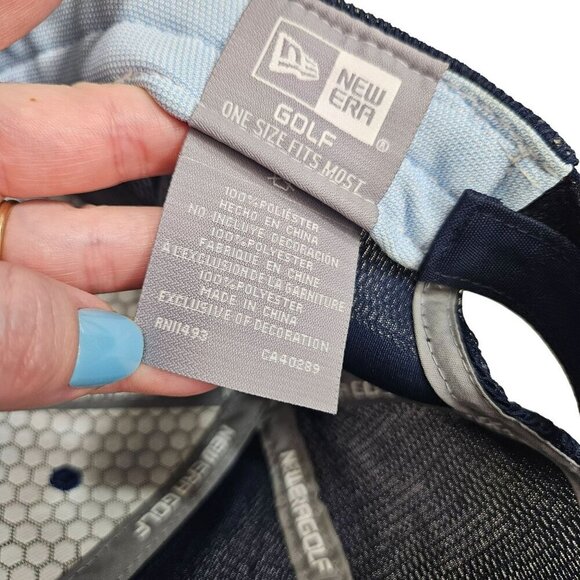 New Era Scottsdale PGA Blue Camouflage Golf Hat Double Mesh Hook‎ Loop Strap - Picture 6 of 11
